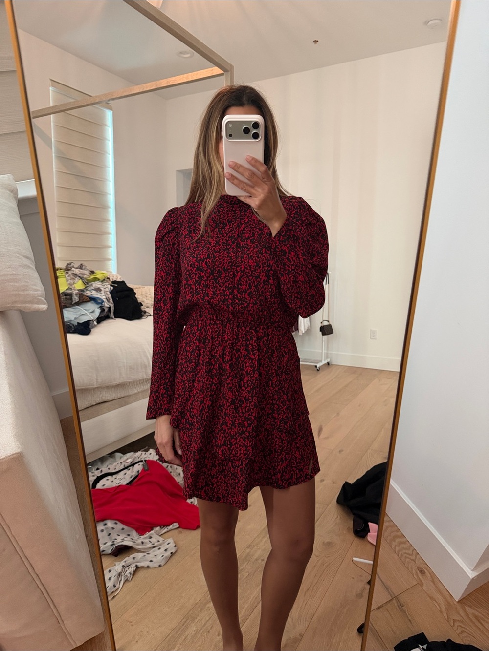 Zara Puff Sleeve Leopard Dress